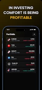 Live portfolio with profit and loss tracking